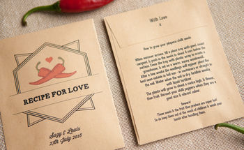 10 ‘Recipe For Love’ Personalised Seed Packet Favours, 4 of 4