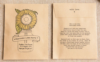 10 Personalised Hen Party Seed Packet Gifts, 3 of 6