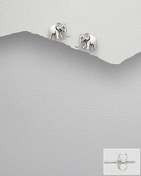 Elephant Silver Earrings, 2 of 4