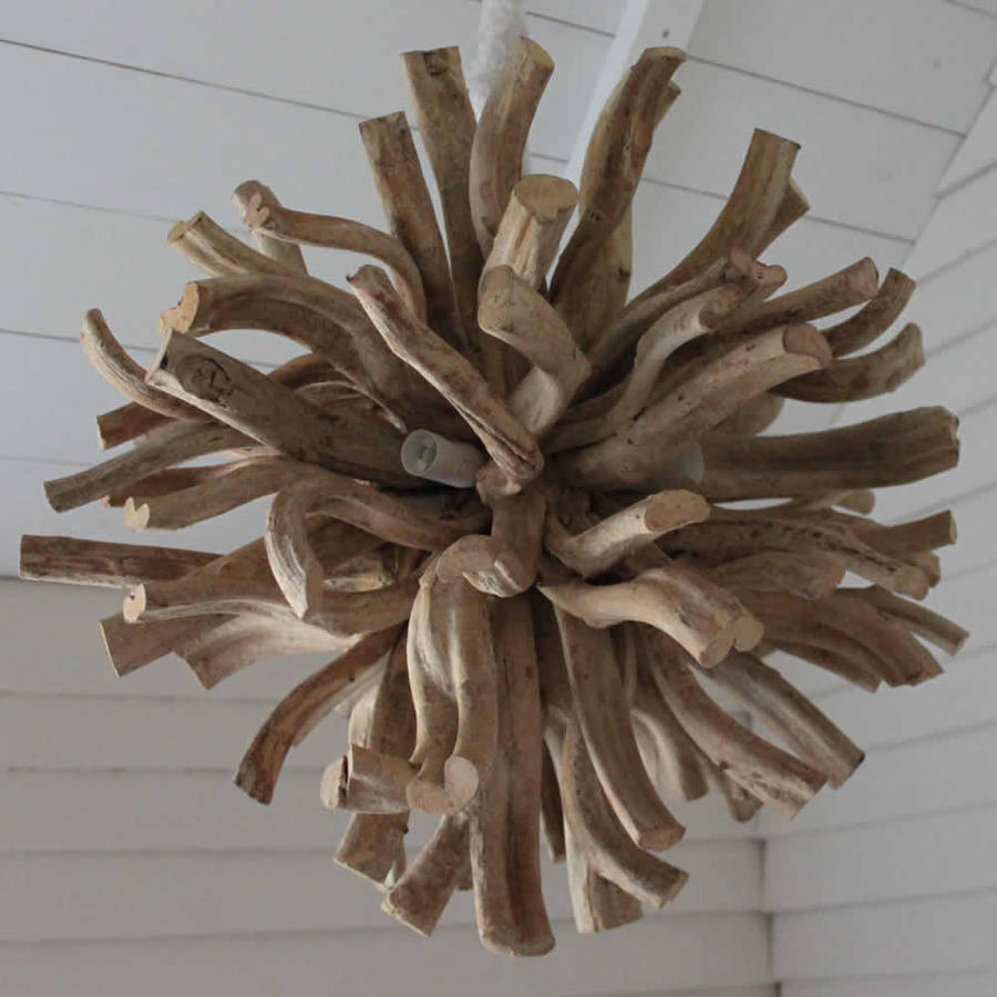 Driftwood ceiling light
