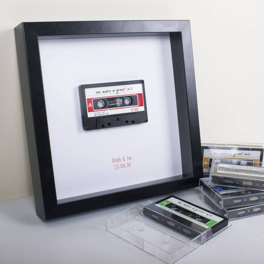 Personalised Framed Retro Cassette Artwork By Yours for Keeps ...