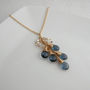 Navy Quartz, Moonstone And Pearl Lariat Necklace, thumbnail 1 of 5