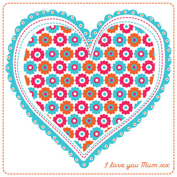I Love You Mum Blooming Kisses Card, 2 of 2