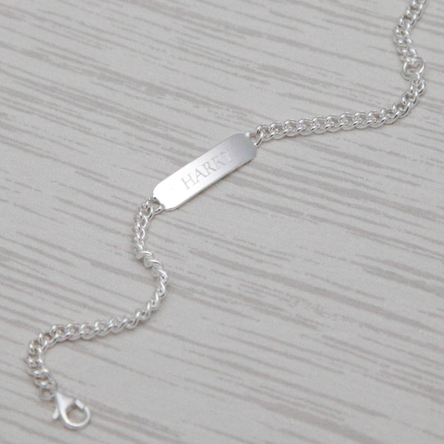 Personalised Silver Baby Identity Bracelet By My 1st Years