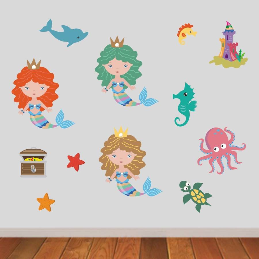 Under The Sea Mermaids Wall Stickers By Mirrorin