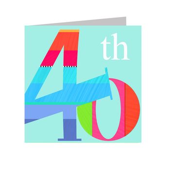 40th Happy Birthday Card, 3 of 4