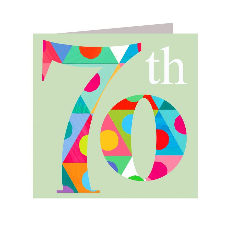 Seventy Birthday Card By Kali Stileman Publishing | notonthehighstreet.com