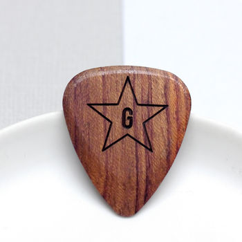Personalised Wooden Star Plectrum, 2 of 2