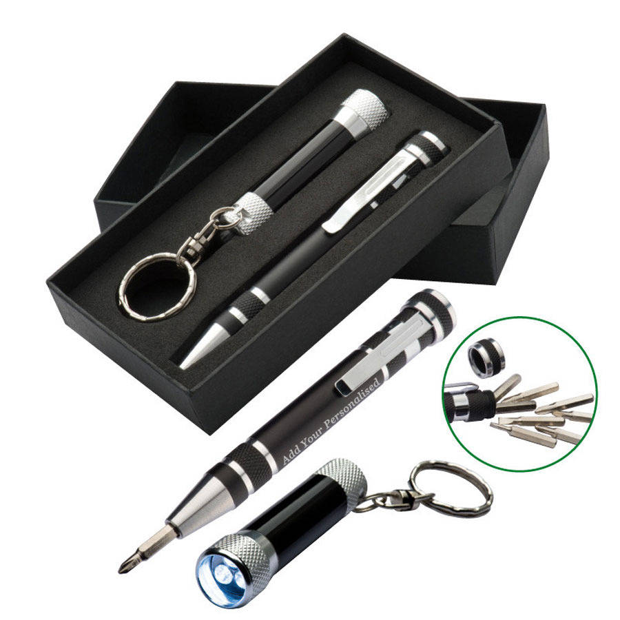 Personalised Multi Tool Screwdriver Set With Key Ring By