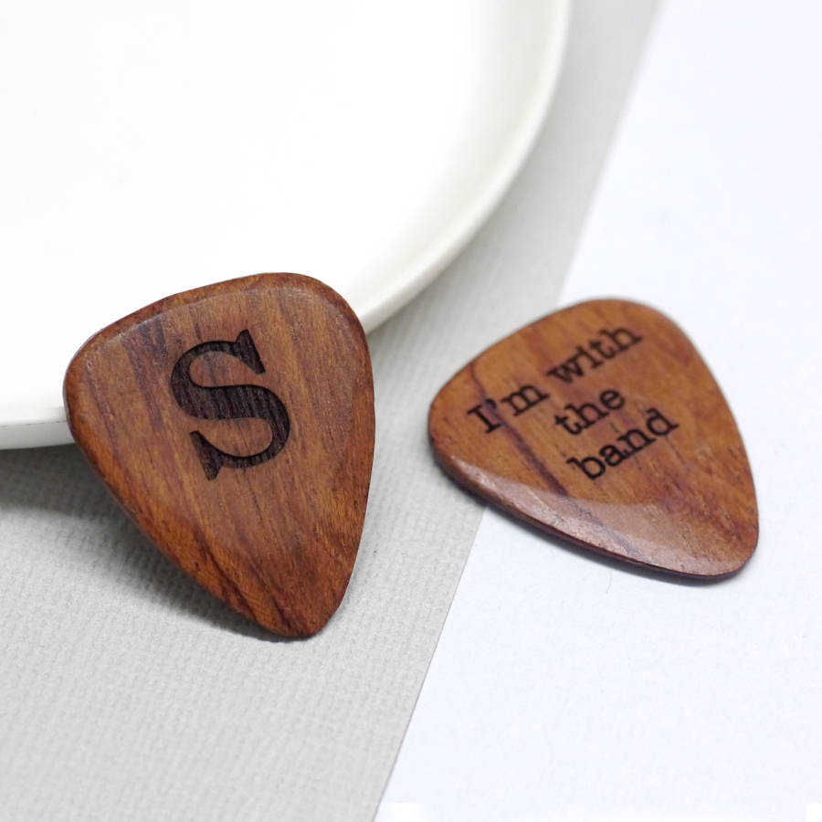 Personalised Wooden Letter Plectrum, 1 of 2