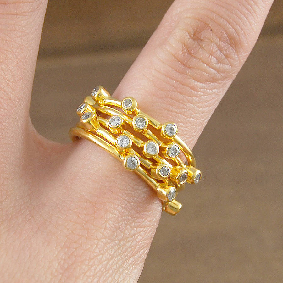 gold garnet 18 stone january birthstone stacking ring by embers ...