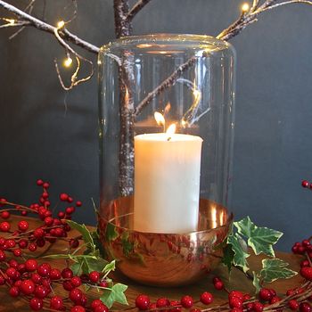 copper domed candle holder by london garden trading ...