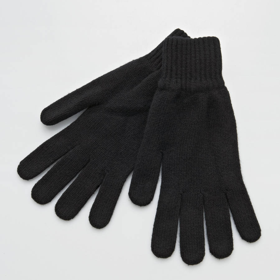 Cashmere Gloves Mens Black By Bottle Green Homes