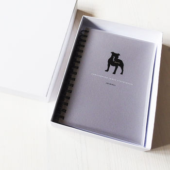Personalised Staffie Lover's Journal Or Notebook, 2 of 8