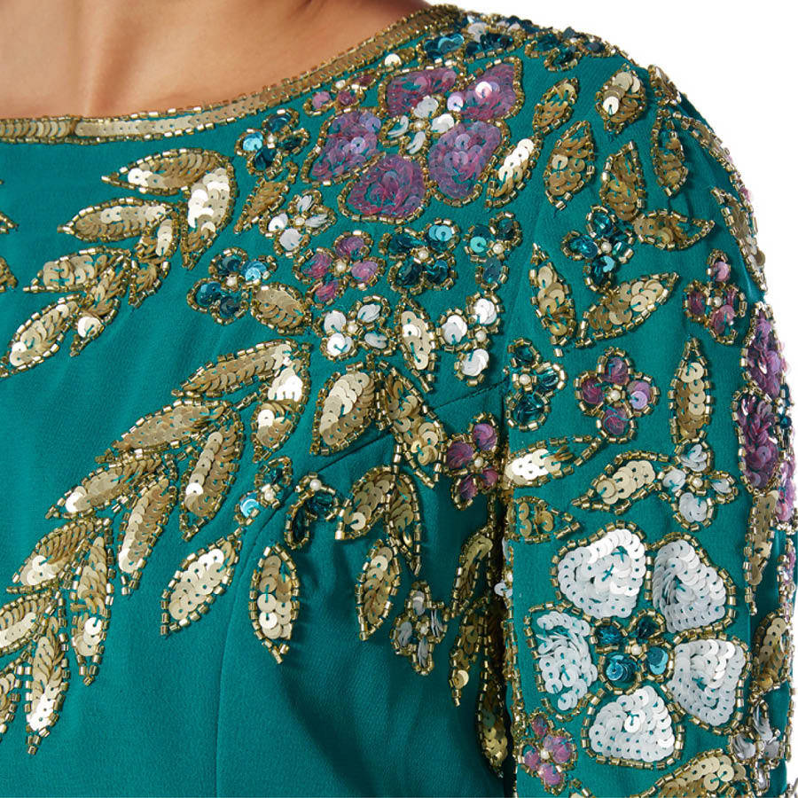 Midi Embroidered Sleeve Dress By Raishma