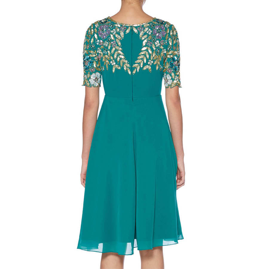 Midi Embroidered Sleeve Dress By Raishma