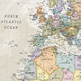 Canvas Classic Map Of The World, thumbnail 4 of 5