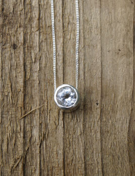 Silver White Topaz Necklace, 3 of 3