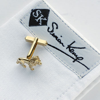 Lion Cufflinks In Solid Gold, 2 of 2