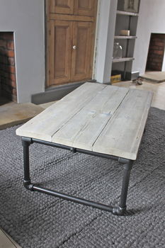 Casey White Washed Reclaimed Wood Coffee Table, 9 of 9