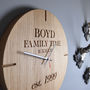 Personalised Oak Wall Clock, thumbnail 2 of 6