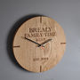 Personalised Oak Wall Clock, thumbnail 4 of 6