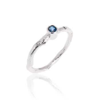Choice Of Coloured Sapphire And Diamond Ring In Silver, 3 of 7