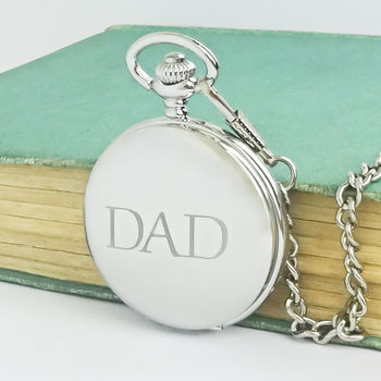 Personalised Dad Pocket Watch With Engraved Message, 2 of 4