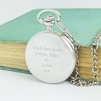 Personalised Dad Pocket Watch With Engraved Message, 3 of 4