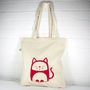 Contented Cat Organic Cotton Tote Bag, thumbnail 2 of 6