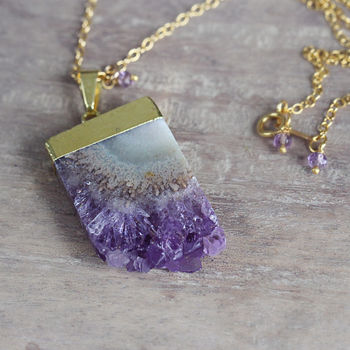 Amethyst And Gold Pendant Necklace, 2 of 9