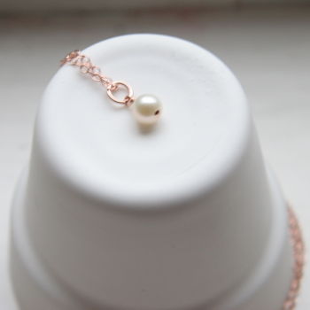 14 Ct Rose Gold Filled Metal And Pearls Jewellery Set, 11 of 12