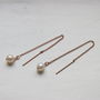 14ct Rose Gold Filled Metal And Pearl Thread Earrings, thumbnail 8 of 8