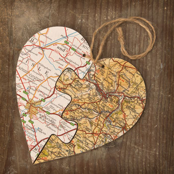 Personalised Jigsaw Map Heart, 2 of 3