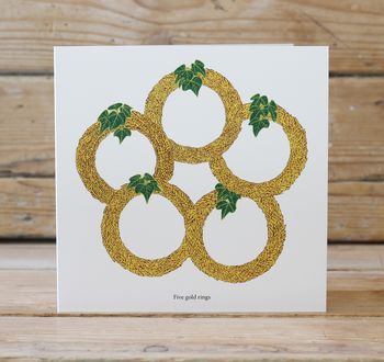 The Twelve Days Of Christmas Six Designs/Cards Pack, 4 of 6