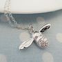 Silver Bumble Bee Necklace, thumbnail 2 of 4