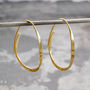 Curl Gold Plated Sterling Silver Hoop Earrings, thumbnail 1 of 4