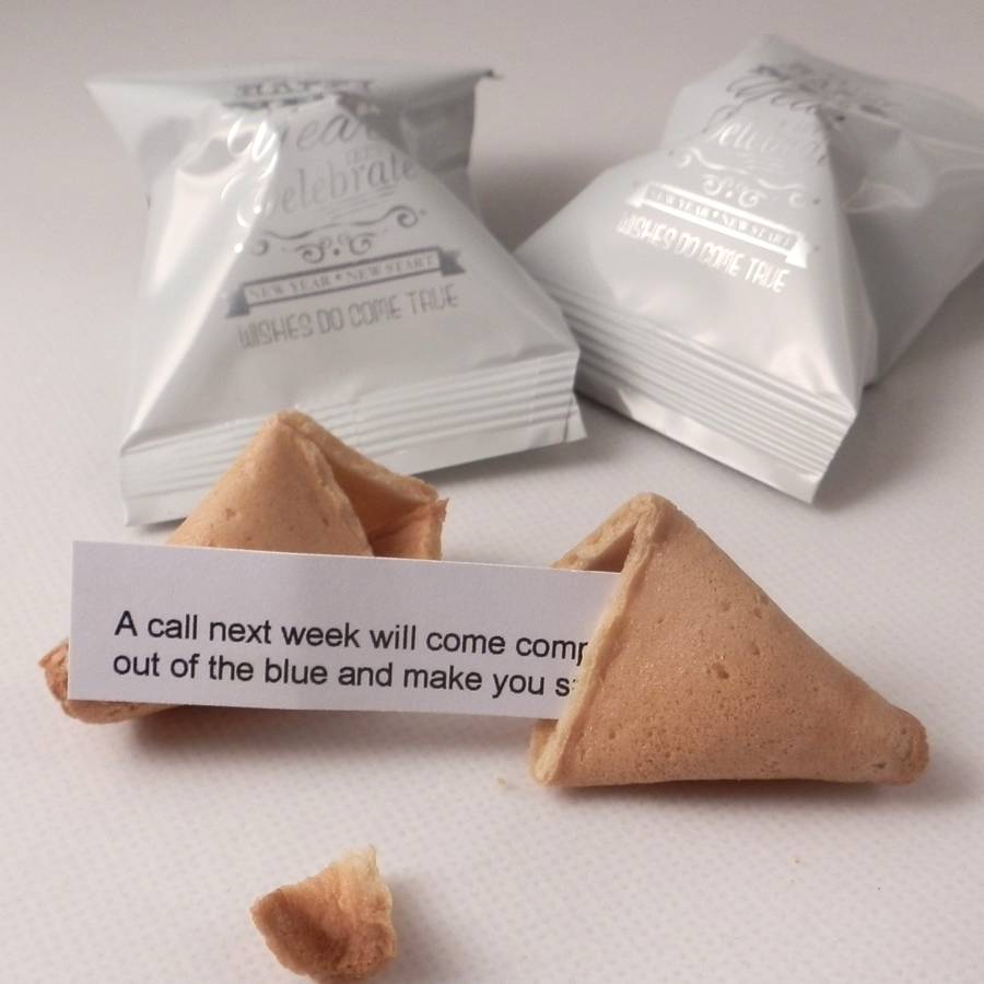 150 Personalised New Year Fortune Cookies By Bunting & Barrow ...