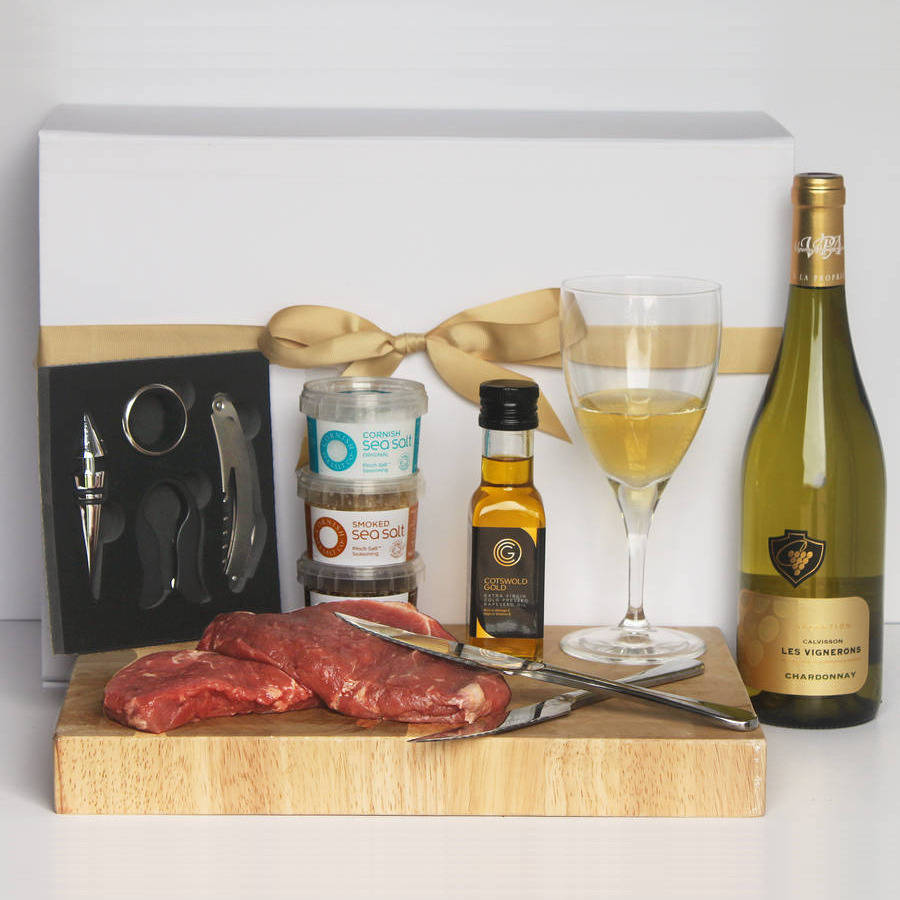 Celebration Steak And Wine Gift Box By Paul & Kirsty's Perfect Night In