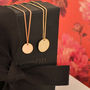 Simple Solid Gold Disc Necklace, thumbnail 3 of 8