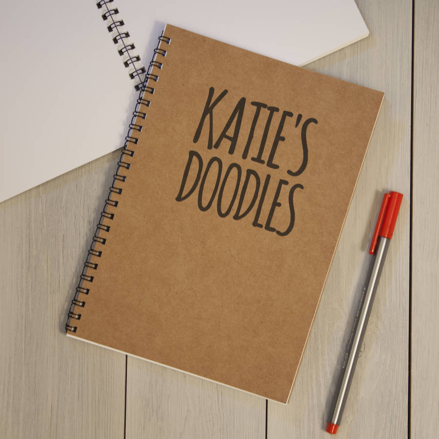personalised notebook message of choice by & so they made