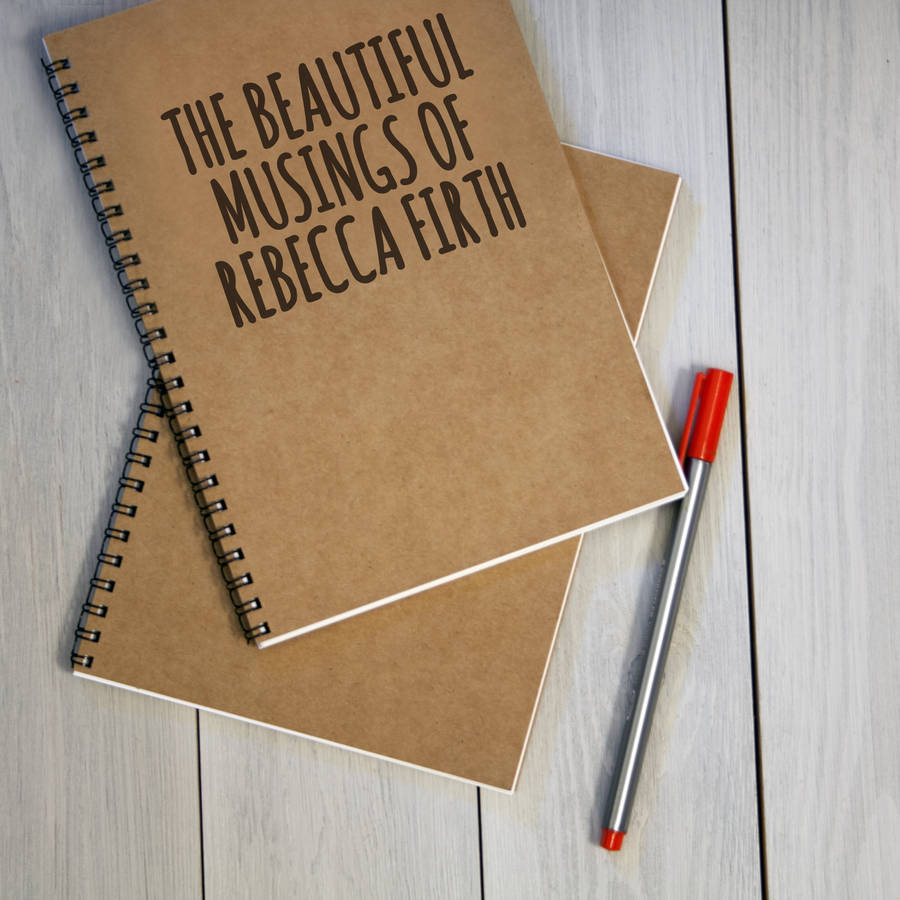 personalised notebook message of choice by & so they made