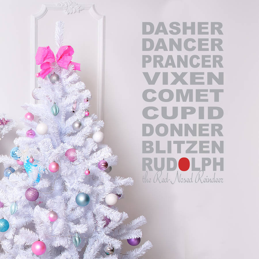 Rudolph And Friends Christmas Wall Sticker Quote, 1 of 3