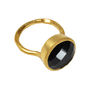 Cora Ring Gold And Black Onyx With Larger Stone, thumbnail 2 of 3