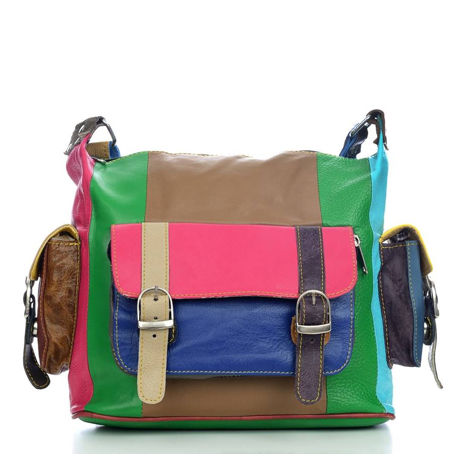 recycled leather small luggage bag by paper high | notonthehighstreet.com