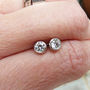 Platinum Diamond Stud Earrings, thumbnail 3 of 4