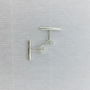 Silver Textured T Bar Earrings, thumbnail 4 of 4