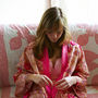 Cotton Kimono Dressing Gown Rose Floral Print, thumbnail 1 of 5
