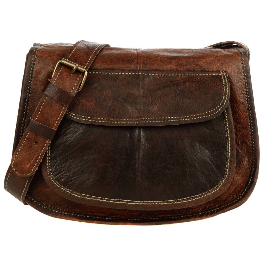 dark brown leather saddle handbag by paper high | www.bagsaleusa.com/louis-vuitton/