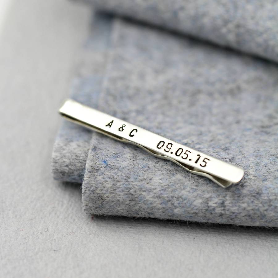 Personalised Silver Tie Clip, 1 of 8